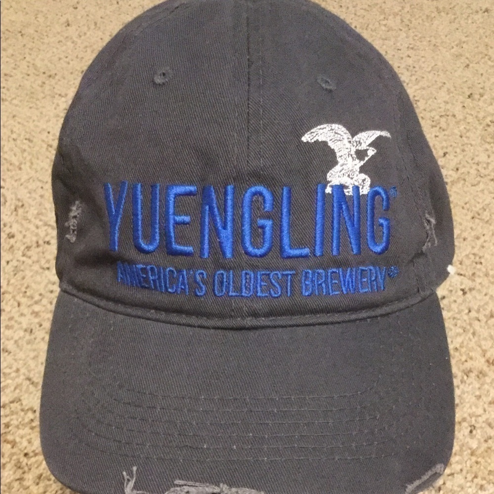 Yuengling BEER Distressed Hat Gray Cap NEW! - Picture 2 of 8